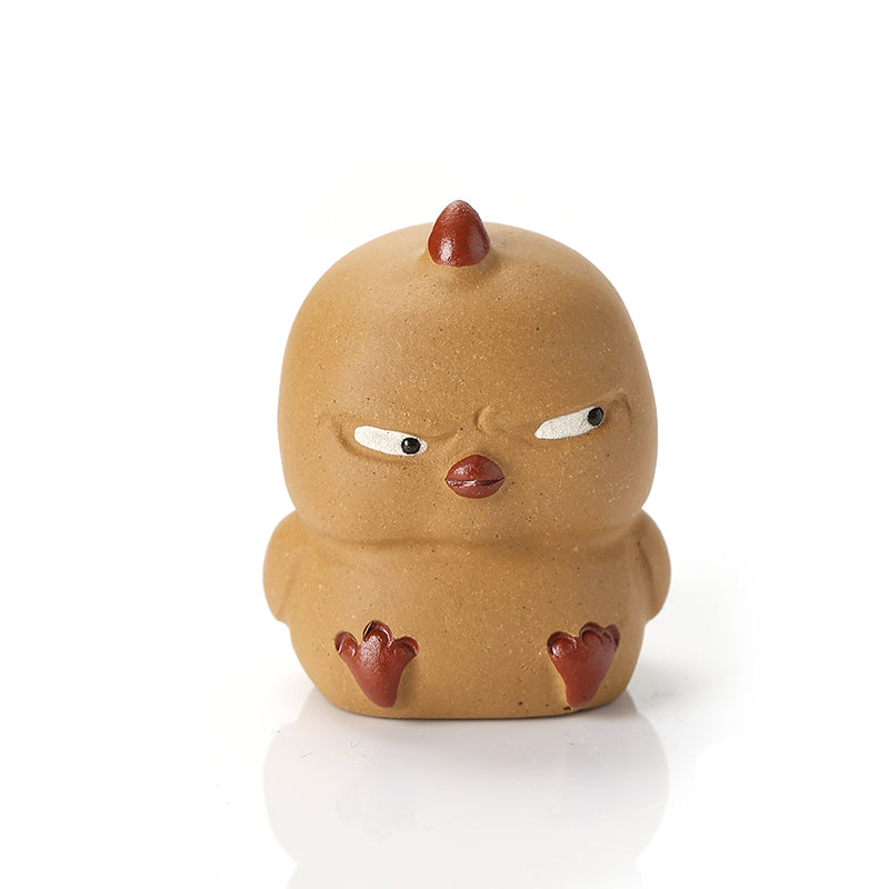 ANGRY LITTLE YELLOW CHICKEN TEA PET ORNAMENT