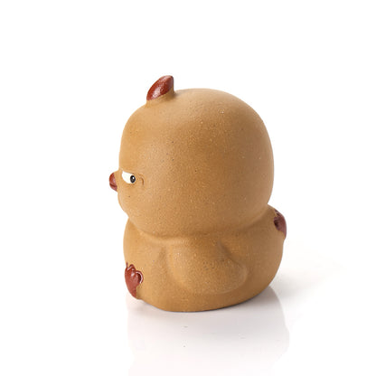 ANGRY LITTLE YELLOW CHICKEN TEA PET ORNAMENT