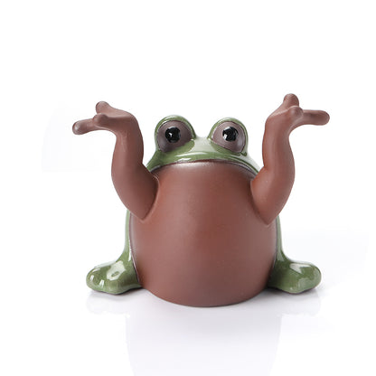 FROG TEA PET ORNAMENTS