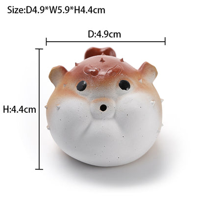 PUFFER FISH WITH TEA PET