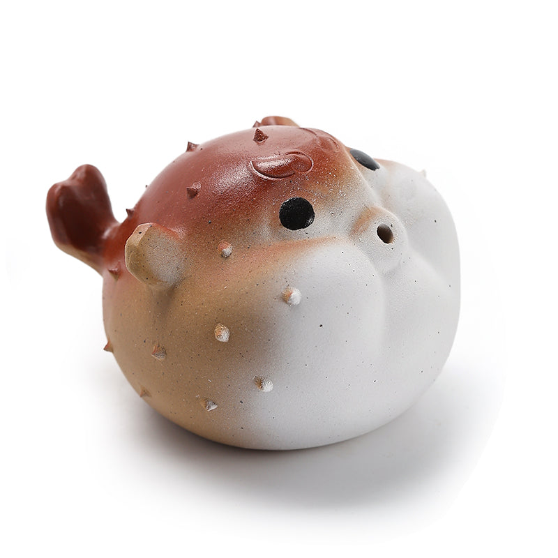 PUFFER FISH WITH TEA PET