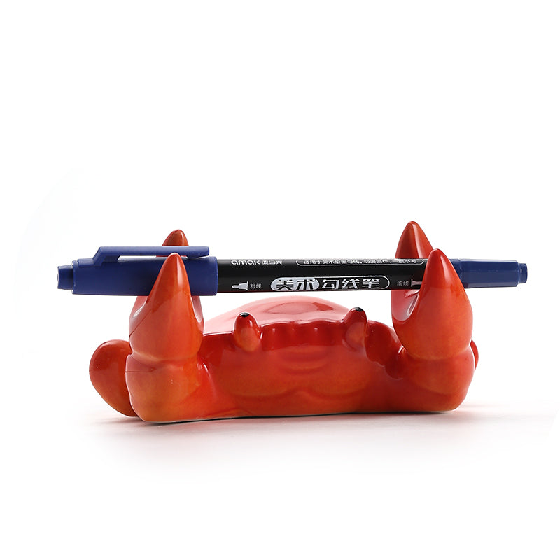 CERAMIC CRAB TEA PET OFFICE PEN HOLDER MOBILE PHONE DESKTOP STAND