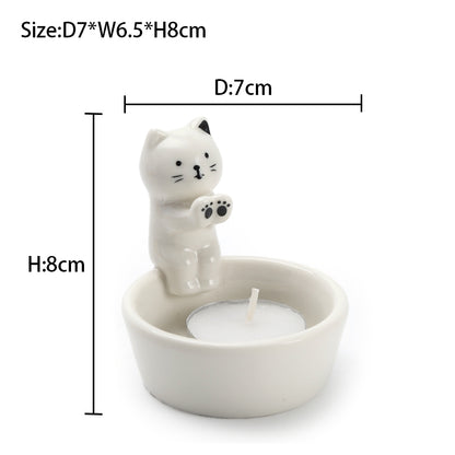 CREATIVE AROMATHERAPY CANDLE CUP CUTE CAT CANDLE HOLDER