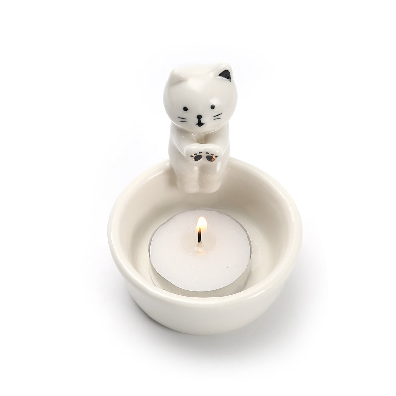 CREATIVE AROMATHERAPY CANDLE CUP CUTE CAT CANDLE HOLDER